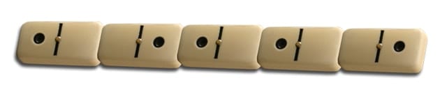 dominoes lying down