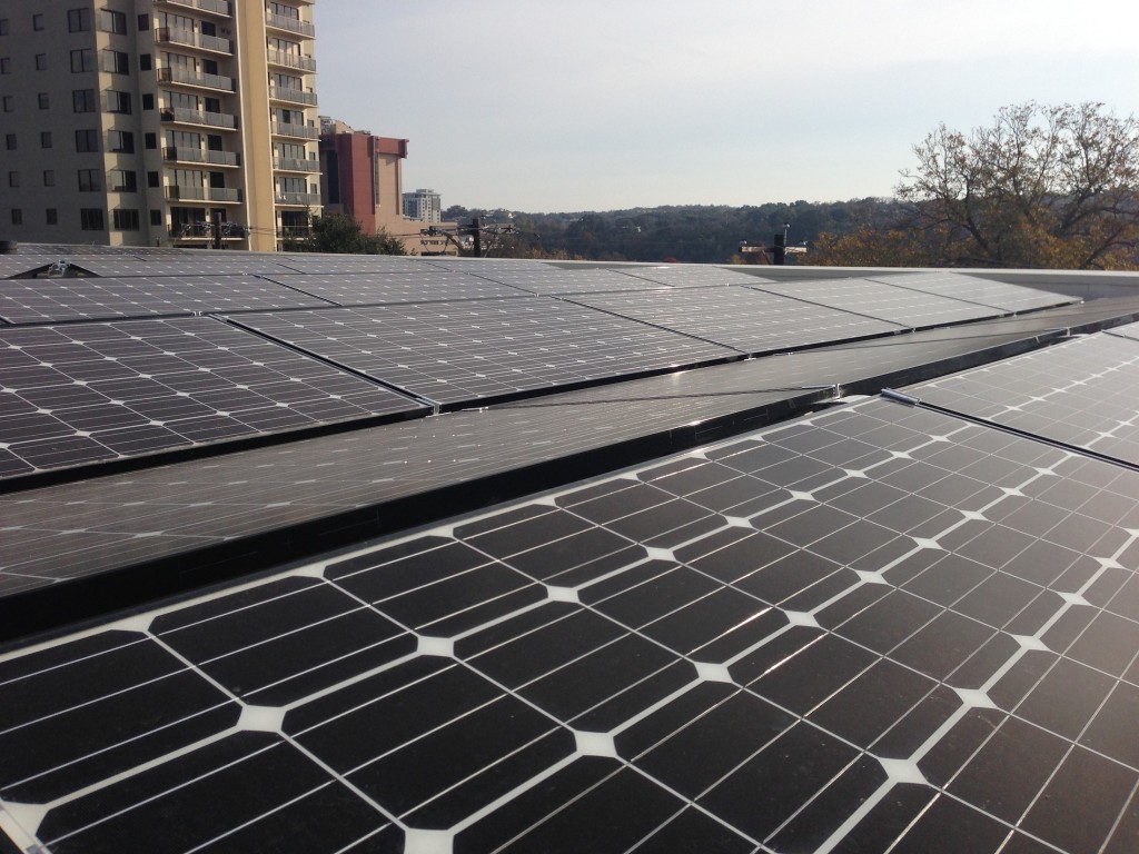 OWC solar panel project for its Austin facility is fully installed. (Click to enlarge)