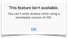 iOS 9 Beta App Review Block