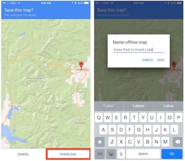 Saving Google Maps for offline use