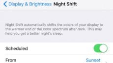 iOS 9.3 Night Shift Sunrise/Sunset