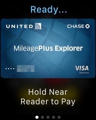 Apple Pay on an Apple Watch