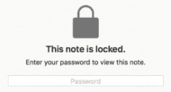 The password field in Mac OS X Notes