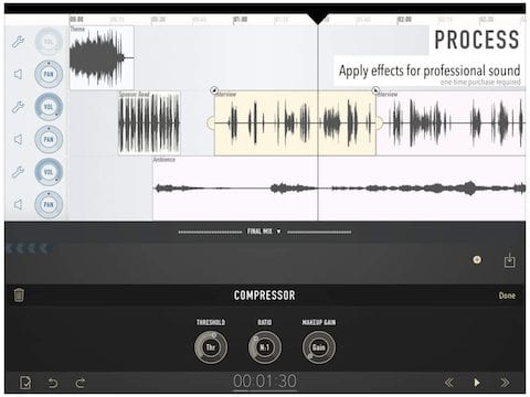 Ferrite Recording Studio on iPad