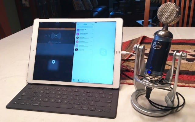 iPad Podcasting Studio with Ferrite, Skype, Blue Mics Spark Digital