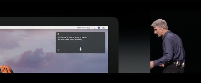 Apple VP Craig Federighi talks to Siri on the Mac