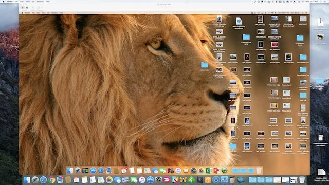 A shared screen appearing on a Mac screen