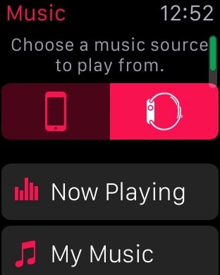 Select the Watch as your music source