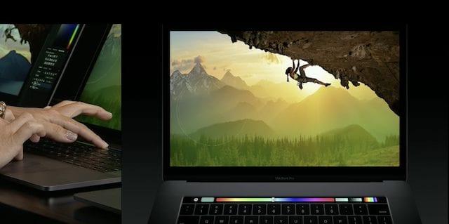 Adobe's Bradee Evans demonstrates an upcoming version of Photoshop that takes advantage of the Touch Bar