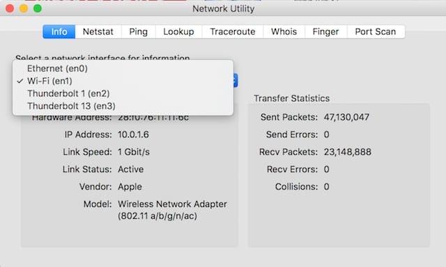 Network Utility and Info