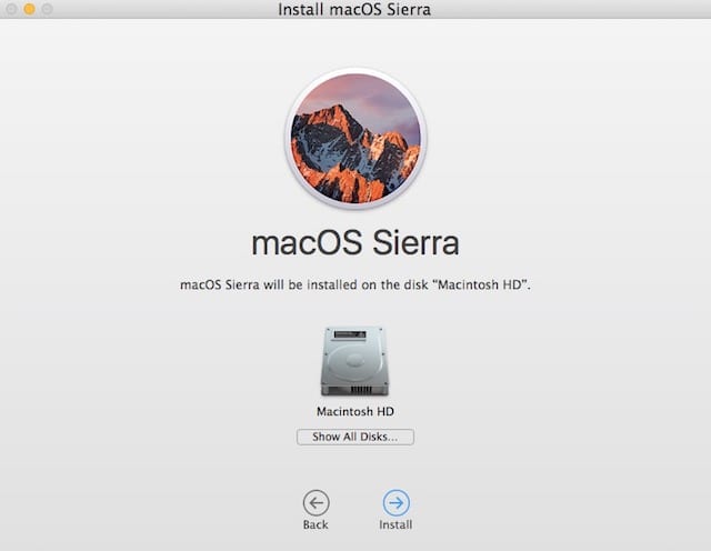 Install macOS Sierra