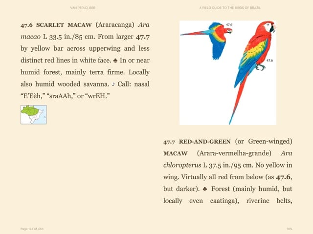 Field Guide to the Birds of Brazil (Amazon Kindle Book)