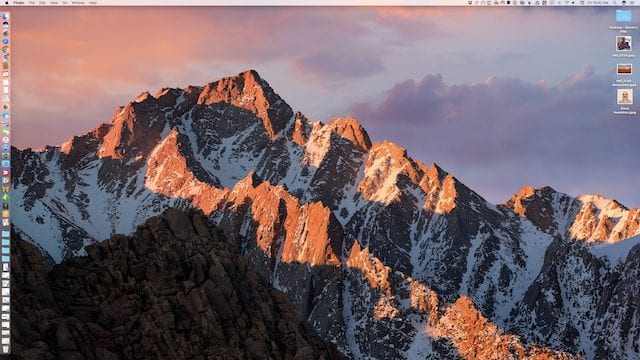 The macOS dock on the left side of the display