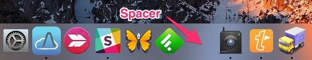 Spacers help in organizing Dock icons