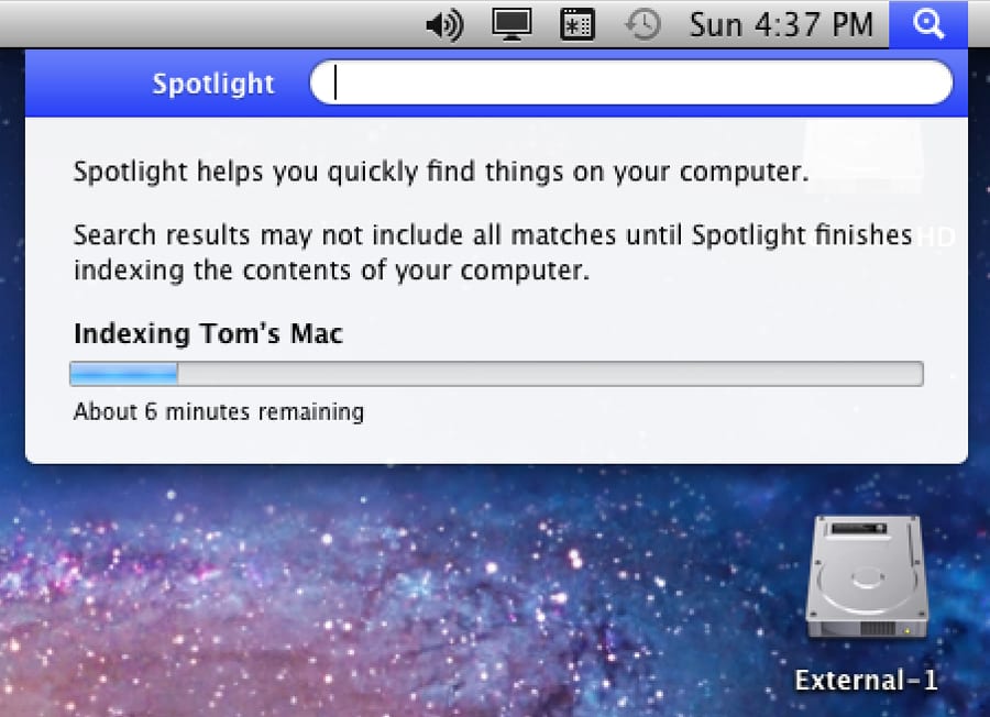 set spotlight search for email mac