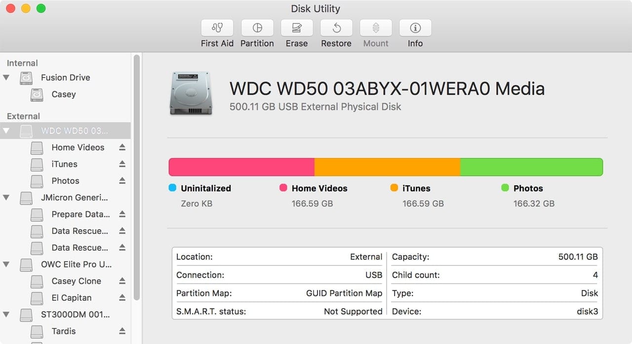 partition external hard drive mac without erasing data