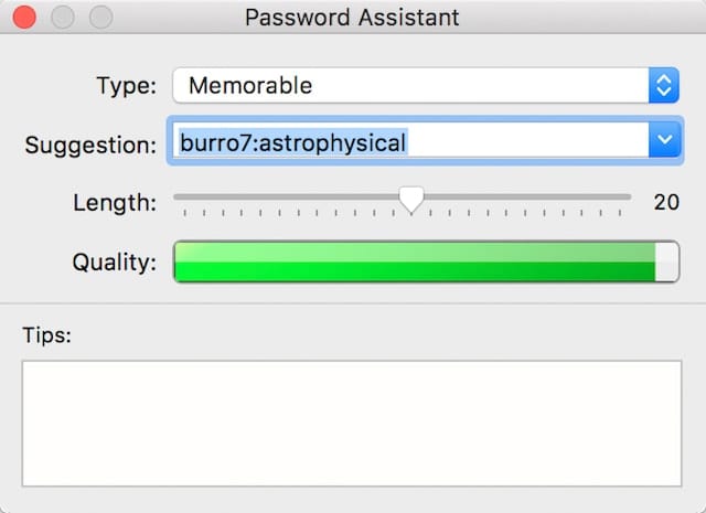 The Password Assistant in Keychain Access