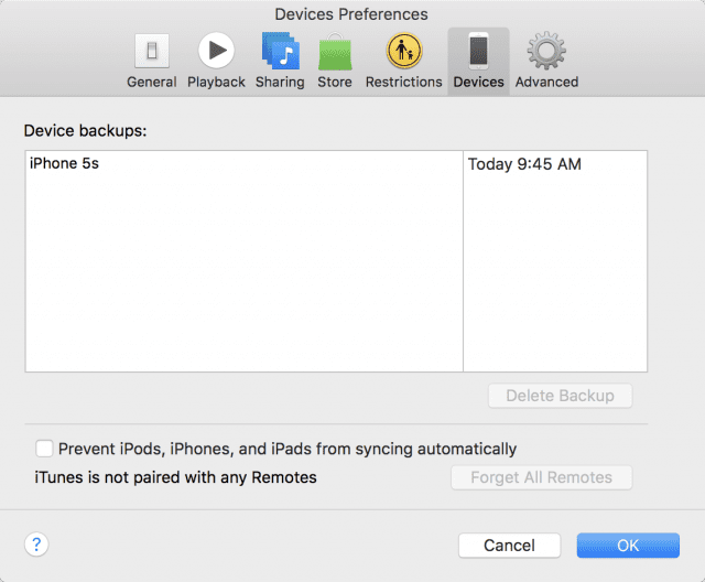iTunes Preferences > Devices shows when the last backup of a device was made.
