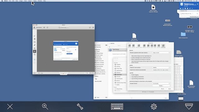 Remote Mac being controlled through Team Viewer on iOS