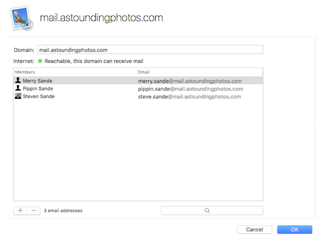 Adding users to the mail server