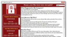 The ransom notice from the WannaCry ransomware -- May 12, 2017