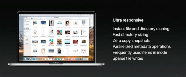 Apple File System speeds up many file and folder operations