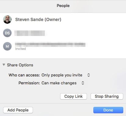 Sharing iCloud Drive files with others