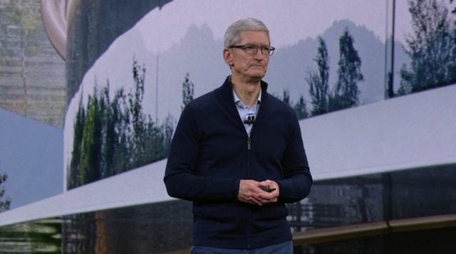 Apple CEO Tim Cook at Tuesday's Apple Event
