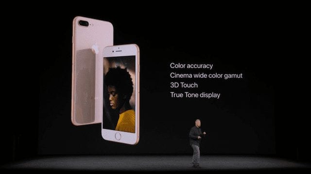 The new iPhone 8 and iPhone 8 Plus, in gold