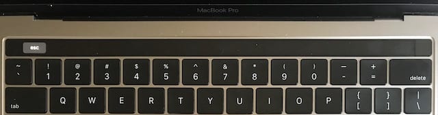 The (nearly) invisible power button of the MacBook Pro with Touch Bar
