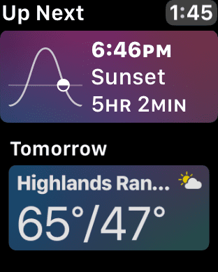Scroll through the Siri Watch face with the Digital Crown