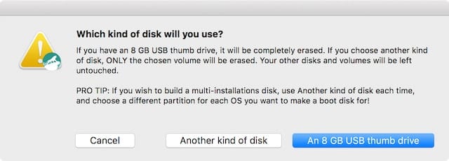Select the type of disk being used