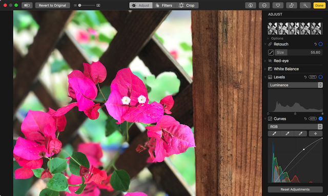 The new Photos advanced editing tools