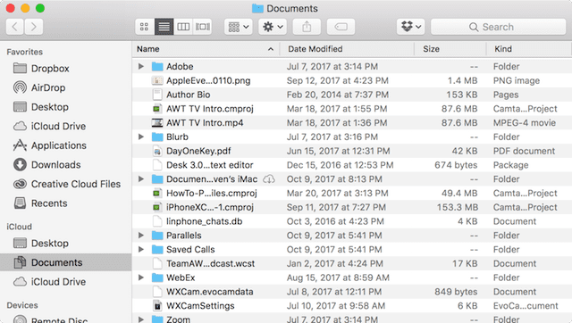 Get a quick view of the Documents folder with ⌘ + Shift + O