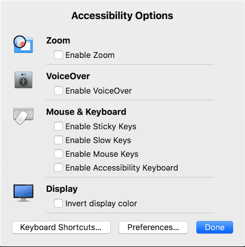 Accessibility Options