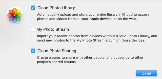 Enabling iCloud Photo Library, My Photo Stream, and iCloud Photo Sharing