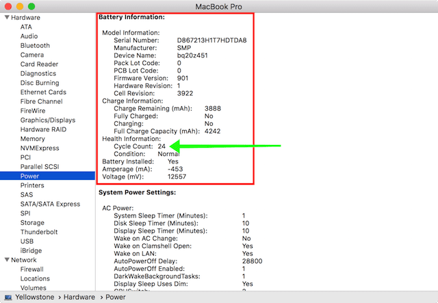 laptop battery cycle count software