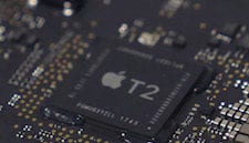 Detail of T2 chip, photo from OWC teardown of the iMac Pro