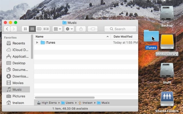 iTunes folder