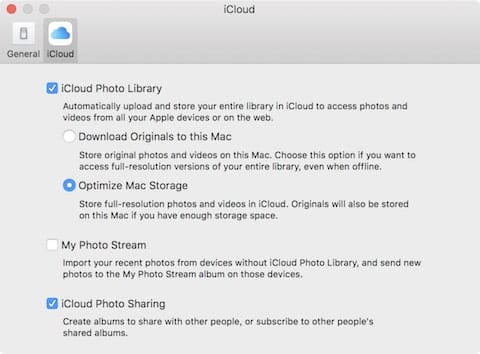 Enabling iCloud Photo Library