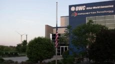 The American Flag set to Half Mast at Sunrise, Memorial Day @ OWC HQ Woodstock, IL