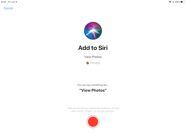 Adding an app to Siri. This will be available for many Apple and third-party apps