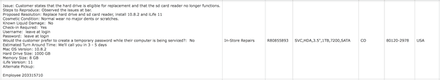 Details of every repair requested on any of the author's Apple devices since 2004