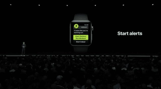watchOS 5 now alerts users that they've started a workout...and forgotten to "push the button"