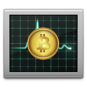 activity monitor with bitcoin logo