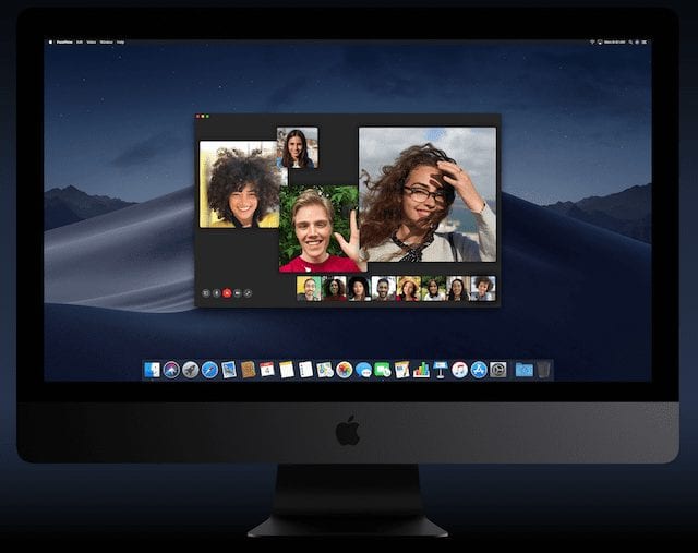 macOS Mojave's Dark Mode and Group FaceTime -- the latter is a feature that won't make it to the initial release