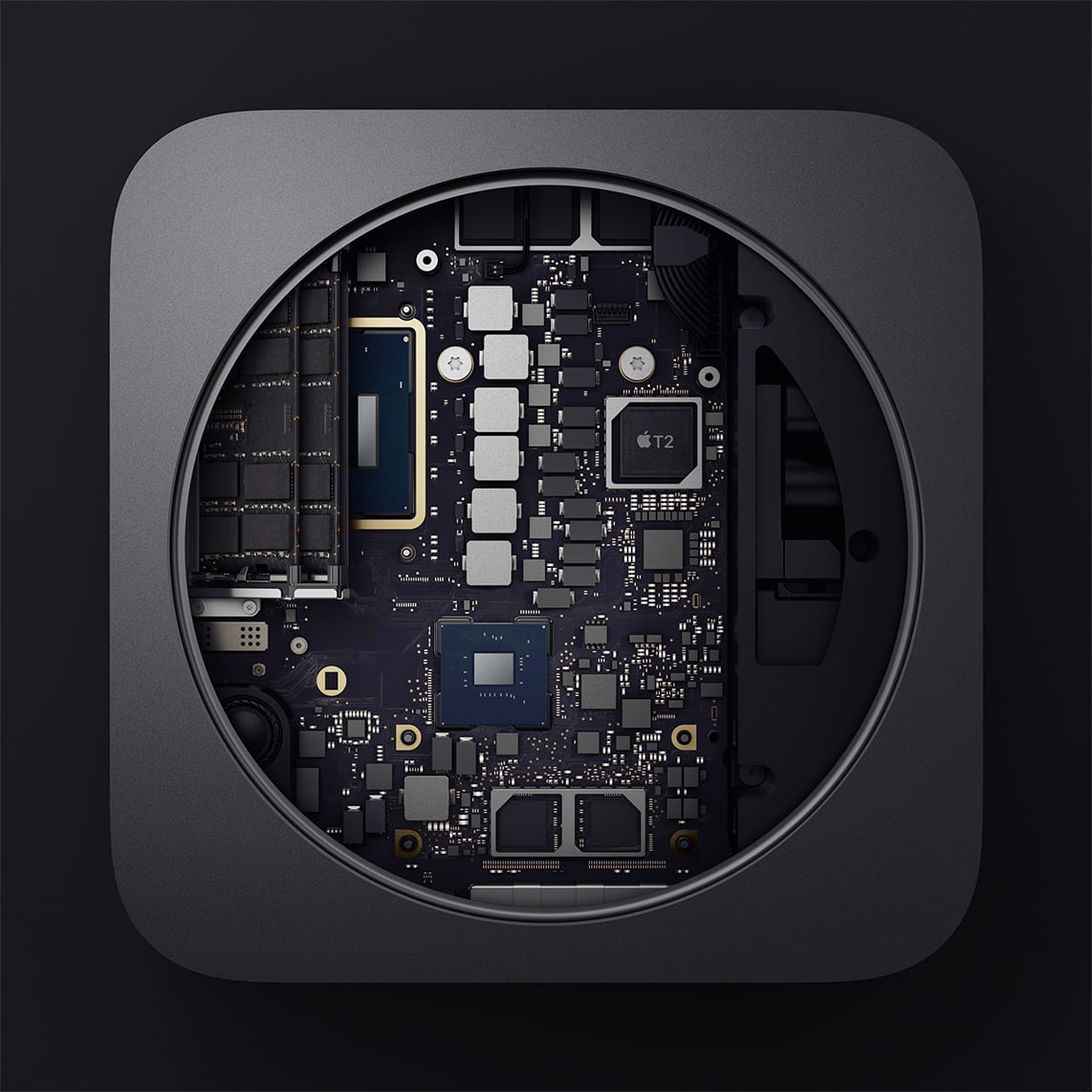 (The inside of the new Mac mini. Image courtesy of Apple)