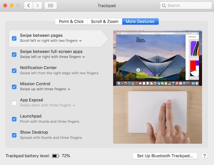 2022 macbook pro gestures