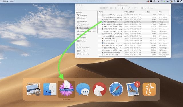 (Dragging a file from a Finder window to an app icon in App Switcher opens the file in that app)
