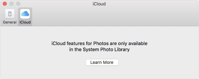 Use as system photo library grayed out